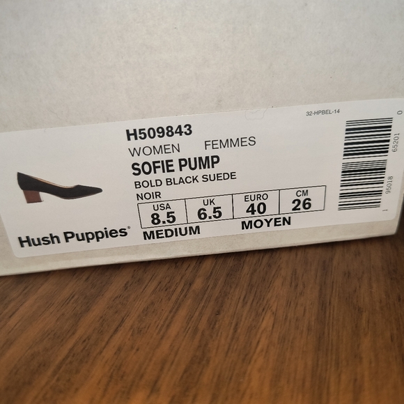2 inch black heels Hush Puppies, Sofie Size 8.5 - Picture 7 of 7